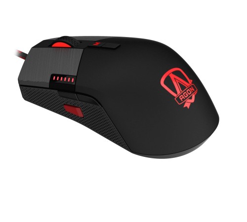 AOC Мышь игровая AGM700, RGB-подсветка, 8 клавиш, USB кабель 1,8 м, чёрный.