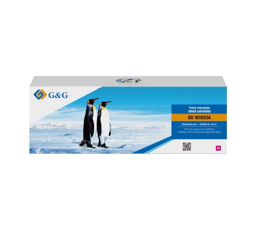 Картридж G&G, аналог HP W2033A/415A красный 2.1k с чипом