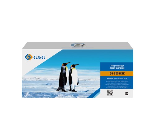 Картридж G&G, аналог Canon 055H черный 7.6k с чипом