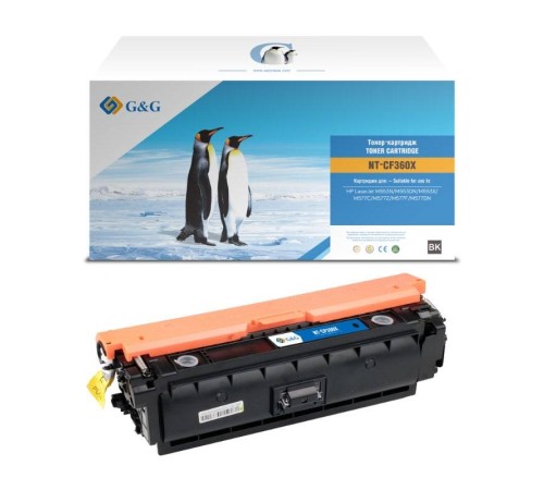 Картридж G&G, аналог HP CF360X/508X черный 12.5k с чипом