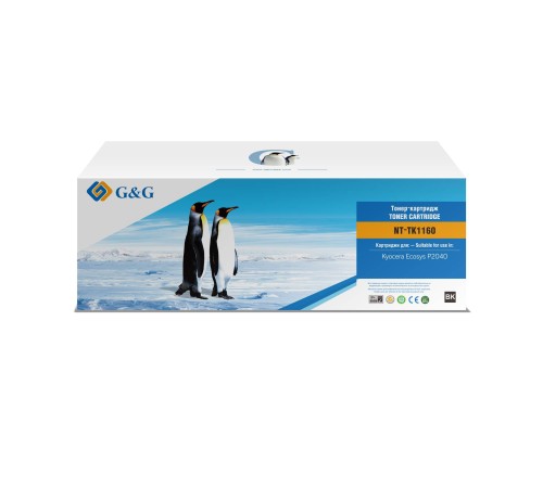 Тонер-картридж G&G, аналог Kyocera TK-1160 7.2k с чипом