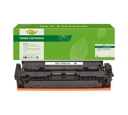 Картридж MyToner, аналог HP CF531A/205A синий 0.9k с чипом (для прошивок до 21.10.22)