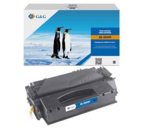 Картридж G&G, аналог HP Q5949X/Q7553X/ Canon 108H/708H/715H/508II/515II/308H/315H 7k с чипом