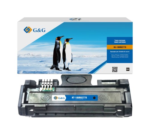 Тонер-картридж G&G, аналог Xerox 106R02778 3k с чипом