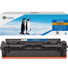 Картридж G&G, аналог HP W2211A/207A синий 1,25k с чипом