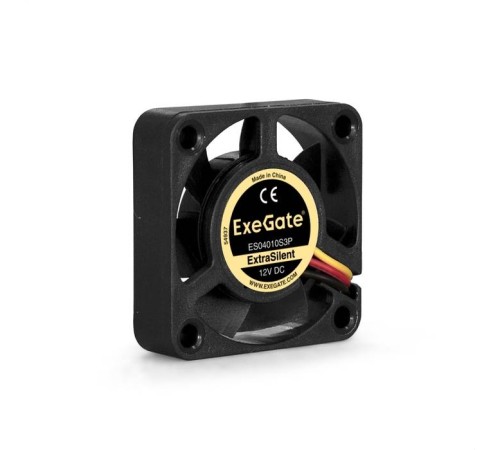 Exegate EX283364RUS Вентилятор ExeGate ExtraSilent ES04010S3P, 40x40x10 мм, подшипник скольжения, 3pin, 5000RPM, 24dBA