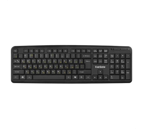 Exegate EX279939RUS Клавиатура Exegate LY-331L2, <USB, шнур 2,2м, черная,  104кл, Enter большой>, OEM