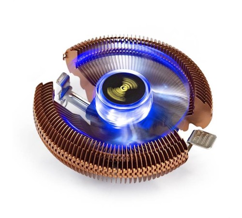 Exegate EX286154RUS Кулер ExeGate Wizard EE91-PWM.Cu.BLUE (Al+Copper, LGA775/1150/1151/1155/1156/1200/AM2/AM2+/AM3/AM3+/AM4/FM1/FM2/754/939/940, TDP 80W, Fan 90mm, PWM, 800-2400RPM, Hydro bearing, 4pi