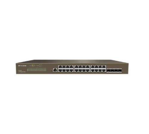 IP-COM G3328F Коммутатор управляемый, 28 портов, 24x1 Гбит/с, SFP 4x1 Гбит/с, установка в стойку, металлический корпус