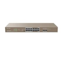 IP-COM G1118P-16-250W Коммутатор неуправляемый PoE, 18 портов, 16x1 Гбит/с, SFP 2x1 Гбит/с, PoE 16x30Вт (до 230Вт)