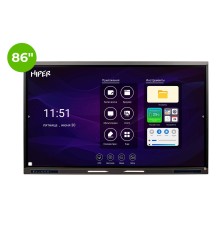 Hiper Touch EDU Интерактивная панель 86" {LED 4К 60Hz 400cd 1200:1 178/178 2x15W} [IFP8602-HE]