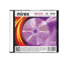 Диск BD-R Mirex 50 Gb, 6x, Slim Case (1), DL (1/50)