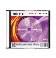 Диск BD-R Mirex 50 Gb, 6x, Slim Case (1), DL (1/50)