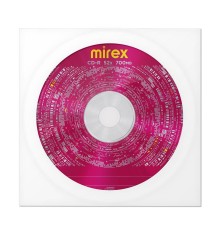 Диск CD-R Mirex 700 Mb, 52х, Maximum, Бум. конверт (1), (1/600)