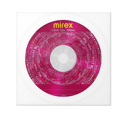 Диск CD-R Mirex 700 Mb, 52х, Maximum, Бум. конверт (1), (1/600)