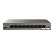 IP-COM G1110PF-8-102W Коммутатор неуправляемый PoE, 10 портов, 9x1 Гбит/с, SFP 1х1 Гбит/с, PoE 8х30 Вт (до 102 Вт)