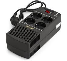 Exegate EP285941RUS Стабилизатор ExeGate Power AD5000-500 (500VA/300W, диапазон 150...280В, 4 евророзетки)