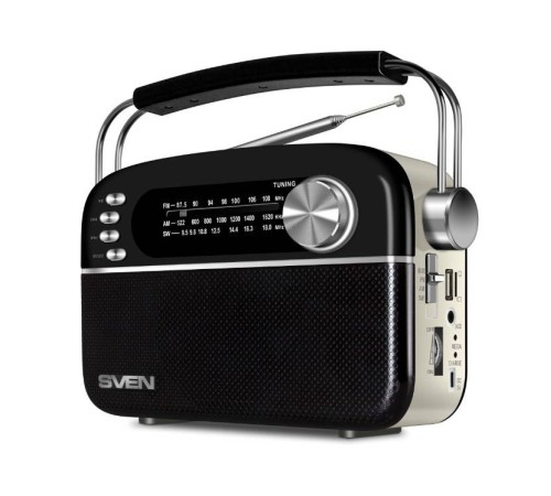 АС SRP-505, черный (3 Вт, Bluetooth, FM/AM/SW, USB, microSD, AUX,  встроенный аккумулятор)