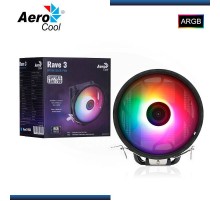 Кулер AeroCool Rave 3 ARGB (Intel LGA1700/1200/115X AMD AM4/ AM3+/AM3/AM2+/AM2/FM2/FM1 125W 125x80x135mm)(4711099472239)