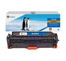 Картридж G&G, аналог HP CF381A/312A синий 2.7k с чипом