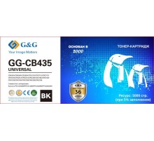 Картридж G&G, аналог HP CE278A/CE285A/CB435A/CB436A/ Canon 125/126/128/712/713/725/726/728/312/313/325/326 2k с чипом