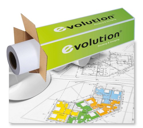 Бумага EVOLUTION  XES Premium EXTRA Paper 80gr 0.841x175 м  втулка 3" / 76мм  (ex.003R93240) кратн. 2