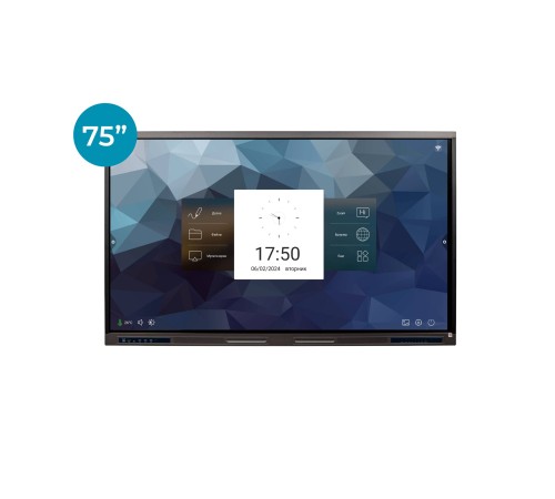 Профессиональная панель 75" HIPER IFP7503-HE (4K, Multi-Touch, 3840x2160, 8 ms, 178°/178°, 400 cd/m, 5000:1, 4GB + 32GB)