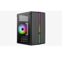 Корпус MiniTower AeroCool EVO Mini-G-BK-v1 (mATX, USB3x1, USB2x2, 120mm RGB fan, без БП) (4711099472352)