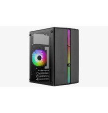 Корпус MiniTower AeroCool EVO Mini-G-BK-v1 (mATX, USB3x1, USB2x2, 120mm RGB fan, без БП) (4711099472352)