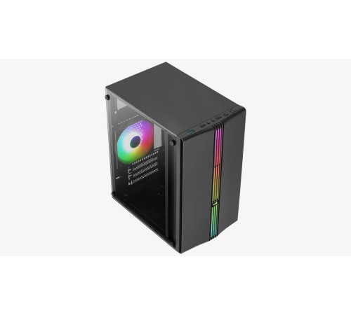 Корпус MiniTower AeroCool EVO Mini-G-BK-v1 (mATX, USB3x1, USB2x2, 120mm RGB fan, без БП) (4711099472352)