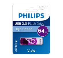 Флеш накопитель 64GB PHILIPS VIVID2.0 64GB, USB 2.0