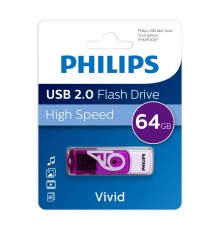 Флеш накопитель 64GB PHILIPS VIVID2.0 64GB, USB 2.0