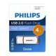 Флеш накопитель 4GB PHILIPS SNOW2.0 4GB, USB 2.0