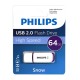 Флеш накопитель 64GB PHILIPS SNOW2.0 64GB, USB 2.0