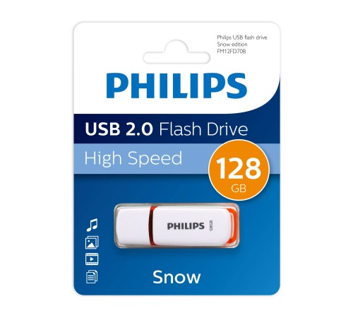 Флеш накопитель 128GB PHILIPS SNOW2.0 128GB, USB 2.0