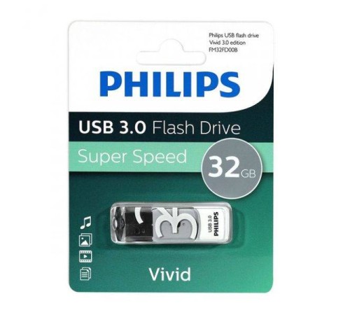 Флеш накопитель 32GB PHILIPS VIVID3.0 32GB, USB 3.0