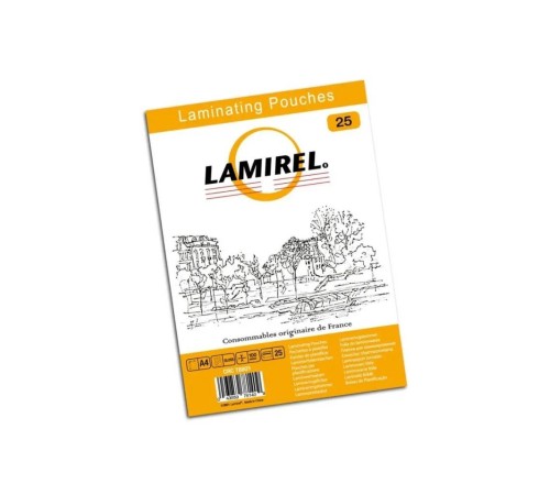 Пленка для ламинирования Fellowes 100мкм A4 (25шт) глянцевая 216x303мм Lamirel (LA-78801)
