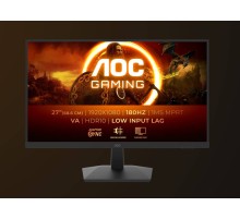 МОНИТОР 27" AOC 27G15N2 Black (VA, 1920x1080, 180Hz, 1 ms, 178°/178°, 250 cd/m, 80M:1, +2xHDMI 2.0, +DisplayPort 1.4)