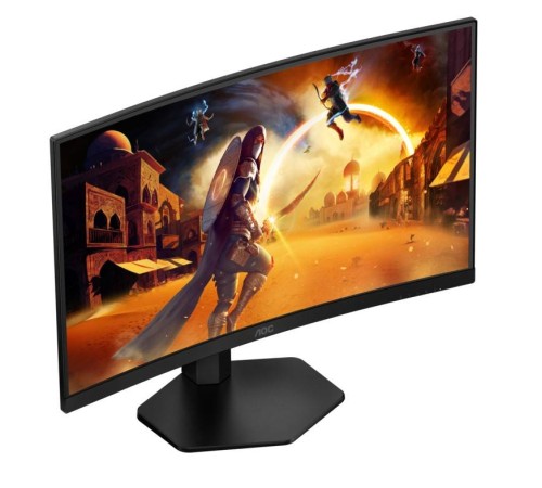 МОНИТОР 27" AOC CQ27G4X Black с поворотом экрана (VA, изогнутый, 2560x1440, 180Hz, 0.5 ms, 178°/178°, 300 cd/m, 80M:1)