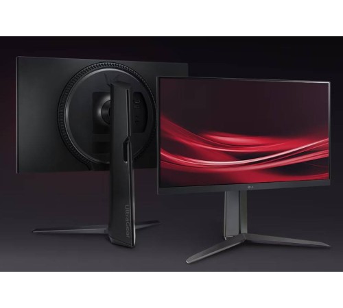 МОНИТОР 23.8" LG 24GS65F-B Black с поворотом экрана (IPS, 1920x1080, 180Hz, 1 ms, 178°/178°, 300 cd/m, 1000:1, +НDMI,DP)