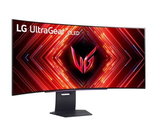 МОНИТОР 45" LG 45GS95QE-B Dark-Grey (OLED, изогнутый, 3440×1440, 240Hz, 0.03 ms, 178°/178°, 1300 cd/m, 1.5M:1, +2хHDMI)