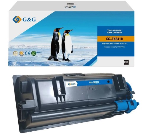 Тонер-картридж G&G, аналог Kyocera TK-3410 15.5k с чипом Тонер-картридж G&G, аналог Kyocera TK-3410 15.5k с чипом