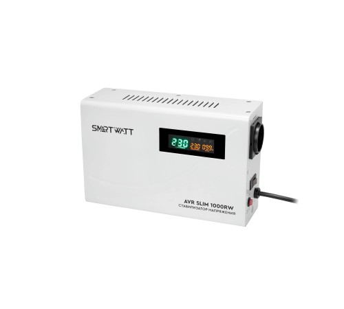 Стабилизатор напряжения Smartwatt SLIM 1000RW 1000ВА белый Стабилизатор напряжения Smartwatt SLIM 1000RW 1000ВА белый