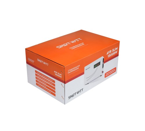 Стабилизатор напряжения Smartwatt SLIM 1500RW 1500ВА белый Стабилизатор напряжения Smartwatt SLIM 1500RW 1500ВА белый