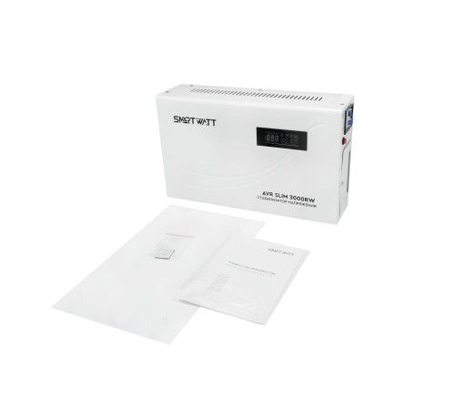 Стабилизатор напряжения Smartwatt SLIM 3000RW 3000ВА белый Стабилизатор напряжения Smartwatt SLIM 3000RW 3000ВА белый