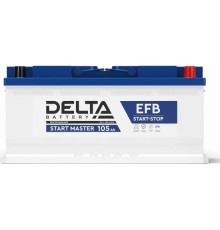Аккумулятор Delta START MASTER EFB 12105 105Ah 12В, пусковой ток 950, ДхШхВ: 393x175x190мм, L6, Полярность: Обратная