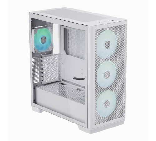 Корпус Mid-Tower AEROCOOL APNX CREATOR C1-WT-V1 white (ATX, без БП, ARGB fans, 3*USB3.2) (4711099474318)