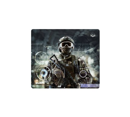SVEN Игровой коврик для мыши MP-G01S Soldier  (230x200x2мм, ткань + резина)