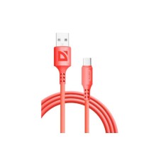 Defender USB кабель F207 TypeC, red, 1м,2.4А,силикон,пакет