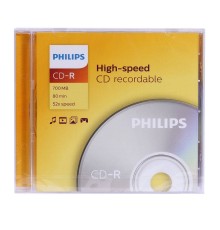 Диск CD-R Philips 700 Mb, 52х, Slim Case (1)